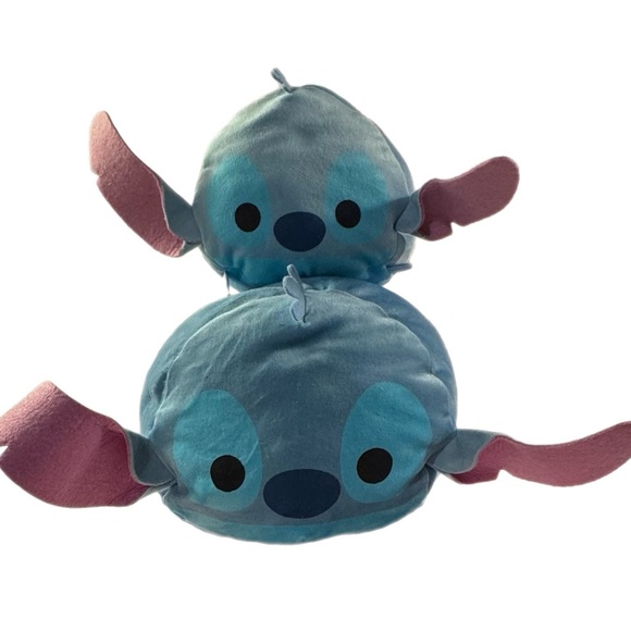 Tsum Tsum Stitch Plush Large 11” Small 8” Disney Characters Lott of 2 EUC - Picture 1 of 4